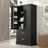 Tall Bathroom Storage Cabinet, Bathroom Cabinets With 2 Doors And 2 Drawers And Adjustable Shelf-Cuddlewood - 3 of 4