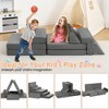 Kids Couch, 8PCS Modular Play Couch for Boys Girls, Child Sectional Fort Building Sofa, High Density Convertible Foam Cushions for Playroom Bedroom - 4 of 4