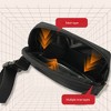 Anna-Kaci Canvas Chest Bag - Compact Crossbody Shoulder Bag - Black - 4 of 4