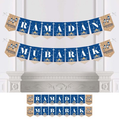 Big Dot of Happiness Ramadan Mubarak - Bunting Banner - Party Decorations - Ramadan Mubarak