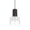 Molineros Mini Pendant Black Finish White Interior with Clear Outer Glass Shade - EGLO: Vintage Style, Adjustable Cable, ETL Listed - 3 of 3