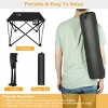 Syemin Folding Tables Compact Foldable Outdoor Side Table, Outdoor Folding Camping Table, Portable Pinic Table, Black, 18.5"*18.5"*14.96" - 2 of 4