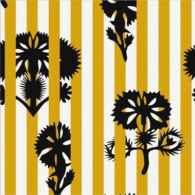 Hide and Seek Mustard Yellow Striped Paste the Wall Wallpaper