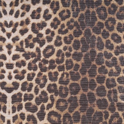 Leopard Print Brown and Beige Rectangular Washable Area Rug