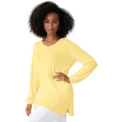 ellos Plus Size V-Neck Sweater Tunic