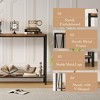 Industrial-Style Narrow Long Entryway Console Table with 2-Tier Shelves -V-Shaped Design - 3 of 4