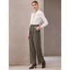 INSPIRE CHIC Women's Plaid Work Vintage Houndstooth Wide Leg Straight Long Pants - 3 of 4