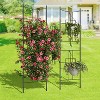Garden Trellis, 11x55 Inch Rustproof Metal Trellis for Climbing Plants, Roses, Vines, Flowers – Outdoor & Potted Plant Support - 2 of 4