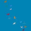 Boy's Design By Humans Flying Paper Cranes Birds By Magnussons T-Shirt - 2 of 3