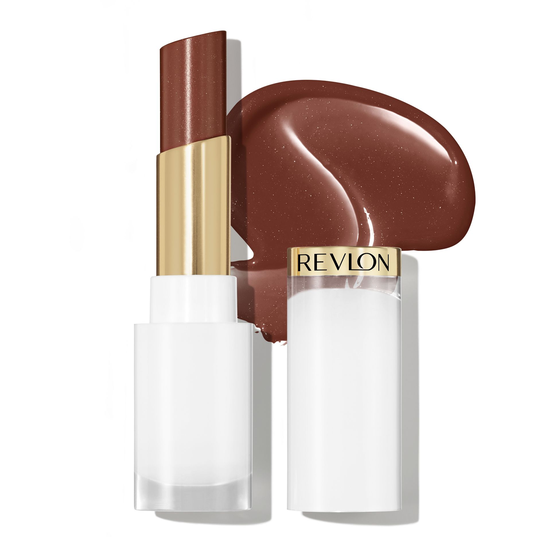 Revlon Super Lustrous Glass Shine Tinted Lip Balm with Hyaluronic Acid - 012 Chocolate Luster - 0.11oz