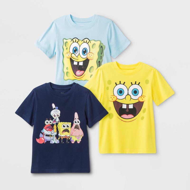 Toddler Boys' Nickelodeon SpongeBob 3pk T-Shirt, 1 of 4