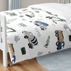 5pc Construction Truck Toddler Kids' Bedding Set Green and Blue - Sweet Jojo Designs: Comforter & Sheets for Boys Room - 3 of 4