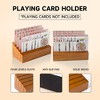 GSE Wooden Playing Card Holders Tray Racks Organizer Set, Hands-Free Cards Holder for Bridge Canasta UNO Card Playing (6-Inch/14-Inch) - 2 of 4