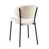 CENGHU Mid-Century Modern Boucle Fabric Dining Chairs, Curved Backrest Upholstered Boucle Dining Chair with Black Metal Legs - 4 of 4