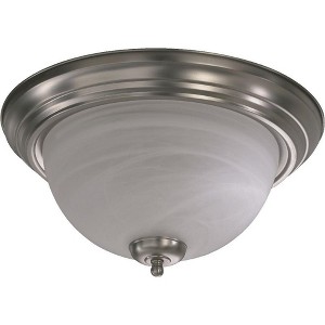 Quorum Lighting 3 - Light Flush Mount in  Satin Nickel - 1 of 1