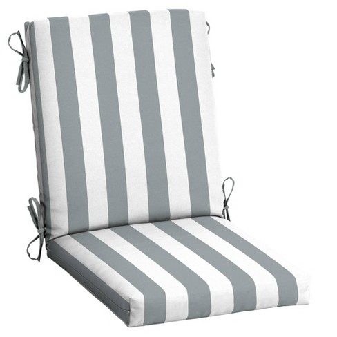 Arden Selections Cabana Stripe Outdoor, Black And White Stripe Outdoor Dining Chair Cushion