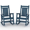 Outdoor HDPE Rocking Chairs, HDPE Oversized Patio Rocking Chairs - 2 of 4
