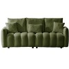 GDFStudio Miri Contemporary 78'' 3-Seater Teddy Upholstered Sofa with Pillows - 4 of 4