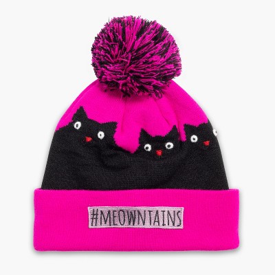 Turtle Fur #meowntains Pom Beanie - Girls Cat Winter Hat
