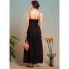 August Sky Women's Sleeveless V-neckline Shirred Waist Midi Dress - 2 of 4