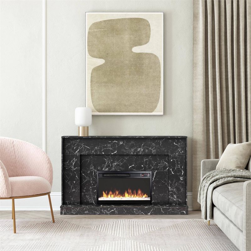 Liberty Mantel Fireplace Black Marble - CosmoLiving by Cosmopolitan, 3 of 8