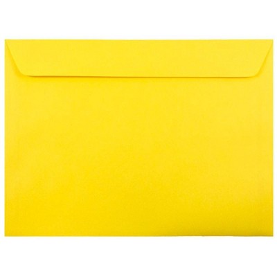 JAM Paper 50pk 9 x 12 Booklet Envelopes - Yellow Recycled