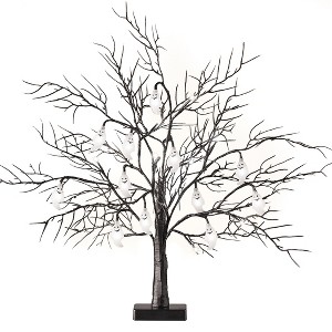 Collections Etc Collections Etc LED Lighted Halloween Ghost Tabletop Tree Decoration 4 X 4 X 1.10 Multi - 1 of 3