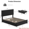 Full/Queen/King Size Bed Frame, Platform Storage Bed w/ 4 Drawers, Upholstered w/Adjustable Headboard, Wood Slat Support - 2 of 4