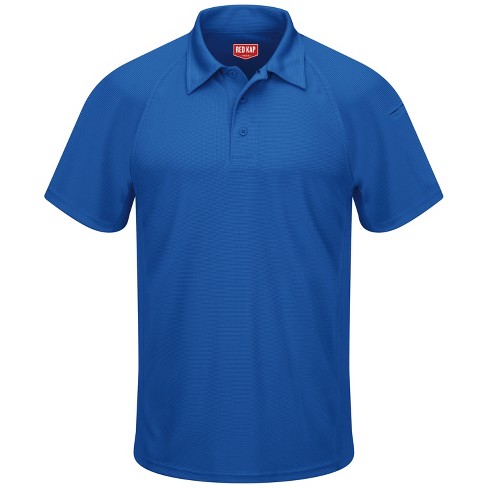 Men's regular fit navy short sleeve active polo shirt