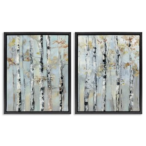 Stupell Industries Autumnal Birch Trees 2pc Floating Frame Art Set - 1 of 4