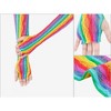 INSPIRE CHIC Women's Long Elastic Fishnet Mesh Colorful Cosplay Half Finger Arm Sleeves Gloves 1Pair - 3 of 4
