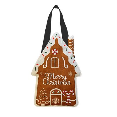 Briarwood Lane Christmas Burlap Door Hanger 18x12 Gingerbread House For Christmas Door Hanger