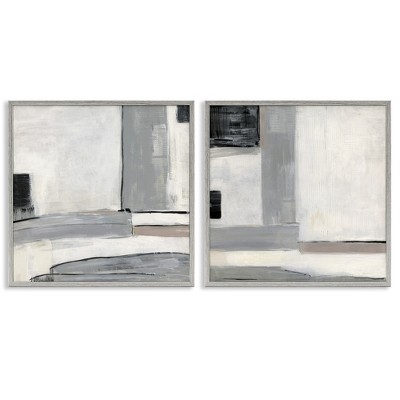 Stupell Industries Industrial Abstract Grey Geometric, 12" x 12"