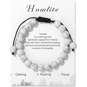 Natural Stone Crystal Beaded Bracelets Adjustable Handmade Gemstone Bracelet Healing Jewelry - 1 of 4