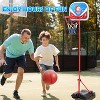 Skirfy Kids Basketball Hoop Adjustable Height 2.9 ft-6.2 ft, Toddler Basketball Hoop, Blue - 3 of 4