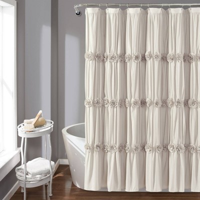 Darla Texture Shower Curtain Tan - Lush Décor