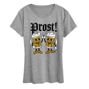 Women's - Instant Message - Oktoberfest Prost Beers Short Sleeve Graphic T-Shirt - 1 of 4