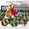 Washable Rug Modern Plaid Rug Non Slip Non Shedding Rug Low Pile Rugs Foldable Indoor Carpet for Living Room Bedroom Study Room Guest Room Playroom - 4 of 4