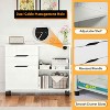 FDW 3 Drawer Lateral File Cabinet Mobile File Cabinet with Open Storage Shelves Office Printer Stand & Under-Desk Organizer with Wheels - 4 of 4