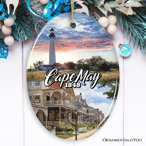 Cape May Coastal Charm Ornament, American Seaside Retreat Christmas Gift and New Jersey Souvenir - 1 of 4