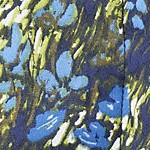 deep sea navy abstract floral
