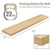 3 Pack (35"x9") Sorbus Long Floating Wall Shelves for Bedroom, Decor, Kitchen, Living Room - for Trophies, Frames, Bookshelf - 3 of 4