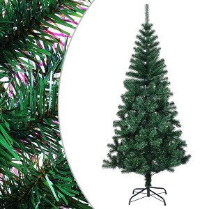 vidaXL Artificial Christmas Tree with Iridescent Tips Green 5 ft PVC - 1 of 4