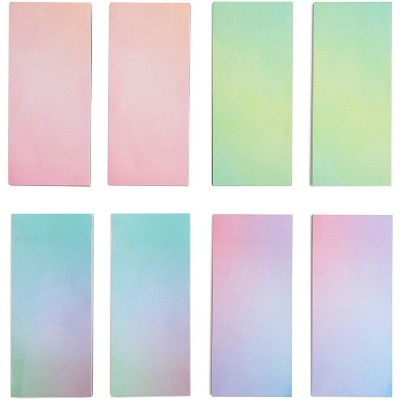 Paper Junkie 8-Pack to Do List Notepads, Sticky Note Pads, Gradient Colors, 50-Sheet each, 5.5 x 2.35 inches