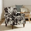 Araceli Traditional Wooden Upholstered Floral Armchair with Wingback and Nailhead Trim | ARTFUL LIVING DESIGN - 2 of 4