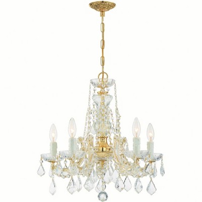 Crystorama Lighting Maria Theresa 5 - Light Chandelier in  Gold