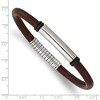Black Bow Jewelry Stainless Steel Brown & Black Rubber Tube Bracelet, 8.5 Inch - 4 of 4