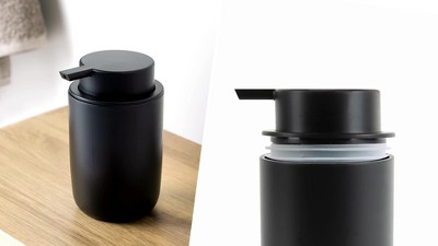 3pc Bathroom Accessory Set Black - Allure Home Creations: Includes Tray, Tumbler, Hand Wash-Compatible