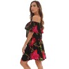 Riviera Sun Womens Floral Printed Off-Shoulder Rayon Crepe Printed Sundress for Women - 2 of 3