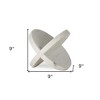 HomeRoots White Marble Geometric Circular Sculpture - 3 of 4
